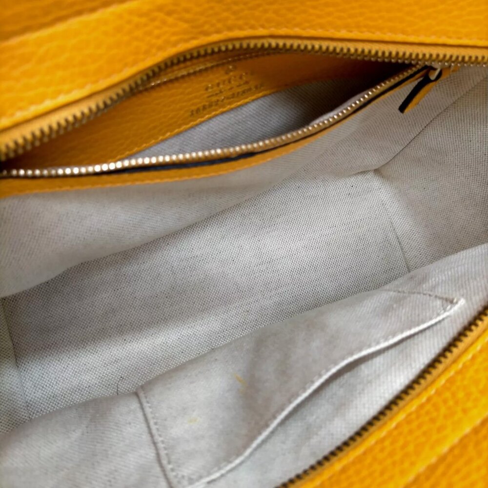 Gucci Yellow Leather Mini Swing Tote Bag ✅COA Included - Picture 14 of 16